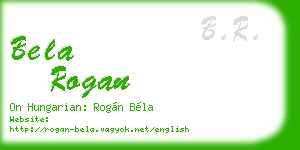 bela rogan business card